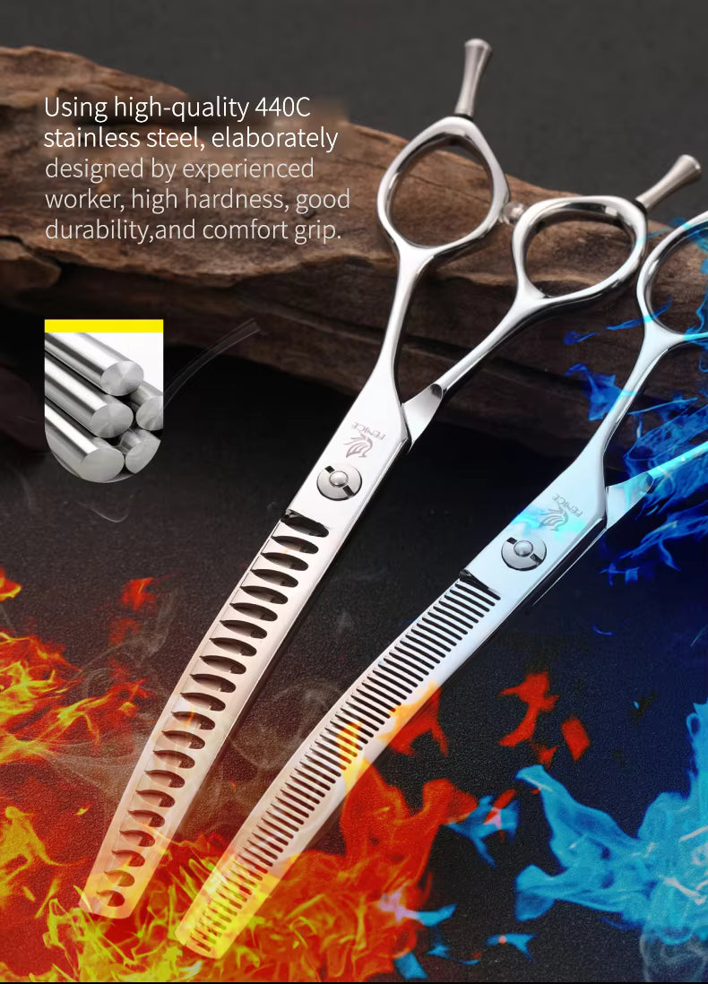 Pavo Paws Fenice Curved Dog Grooming Shears
